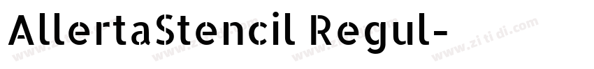 AllertaStencil Regul字体转换